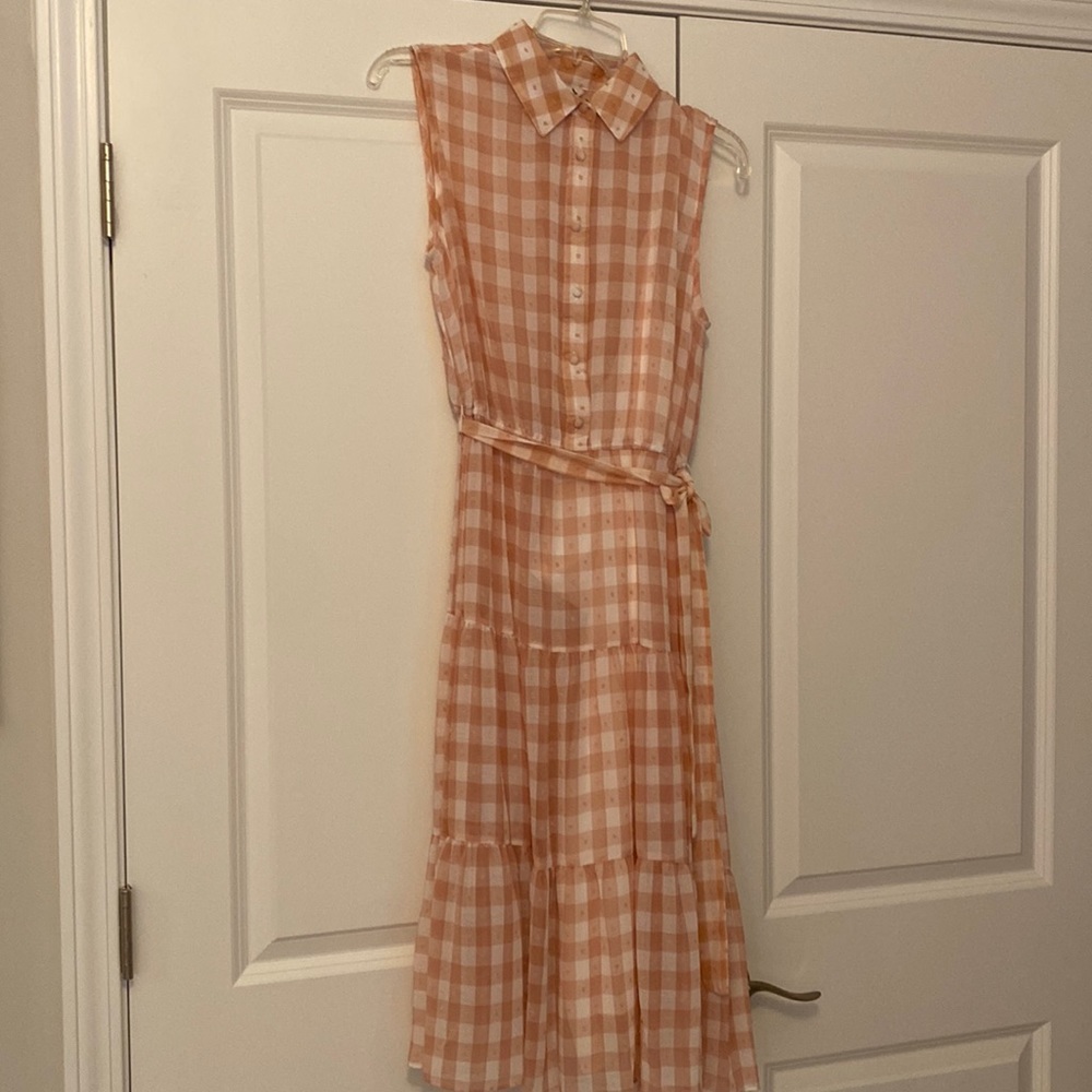 Peach checked Nanette Lenore dress